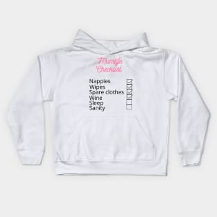 Mumlife Checklist Kids Hoodie